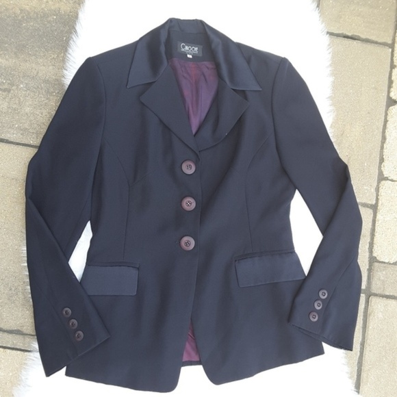 Cinoche Paris 3-Button Blazer 2 Tall Deep Navy - Picture 3 of 4